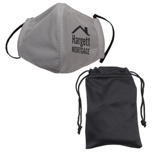 Imprinted Microfiber Cooling Mask with Travel Pouch
