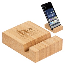 Custom Bamboo Block Phone Stand