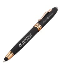 Royale Tech Soft Touch Triple Function Copper Pen with Season's Greetings