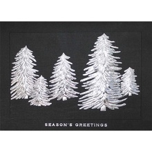 Premium Silver Trees Holiday Card