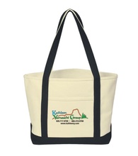 Large Cotton Canvas Boat Tote Bag