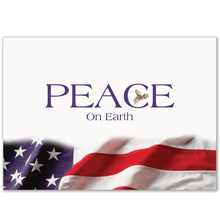 Classic Patriotic Peace on Earth Holiday Greeting Card