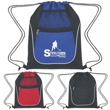 Custom Drawstring Sports Packs with Dual Pockets