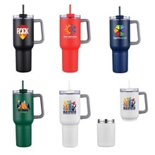 Two-in-One 21 oz Stainless Steel Travel Mug and Beverage Holder