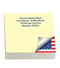 Sticky Note Pads - American Flag in Corner 4&quot; x 3&quot; (25 sheets)