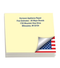 Sticky Note Pads - American Flag in Corner 4&quot; x 3&quot; (50 sheets)