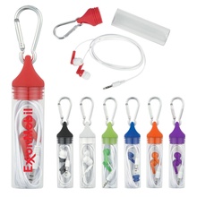 Ear Buds In Customized Carabiner Case