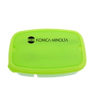 2 Section Lunch Container with Plastic Fork & Knife