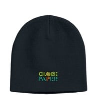 Knit Beanie Cap-Embroidered