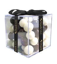 Promo Acrylic Gift Cube Filled with Malt Balls