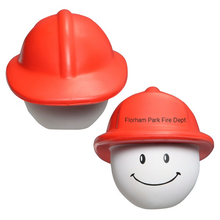 Smiling Fireman Stress Balls with Imprint