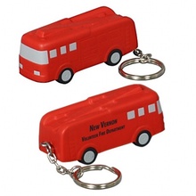 Custom Fire Truck Stress Ball Key Chains