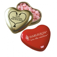 Custom Heart Shaped Tin of Mints
