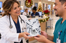 A Thoughtful Hospital Staff Appreciation Gift-Gloss Marble Notebook with Pen