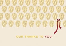 Golden Thanks Holiday Cards