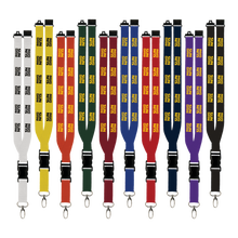 Maverick 1" Polyester Lanyard w/ Slide Buckle Release, Silver Metal Oval & Convenience Release
