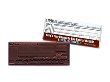 IRS 1040 Tax Form Dark Chocolate Wrapper Bar