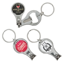 Round Nail Clipper w/ Bottle Opener Keyring