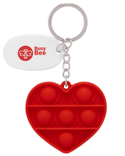 Push Pop Bubble Heart Fidget Sensory Keychain