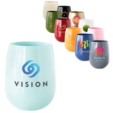 12 oz. Colored Stemless Wine Glass