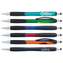 Imprinted Metallic Pattern Grip Stylus Pens