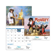 Monkey Business Wall Calendar - Spiral - 2027