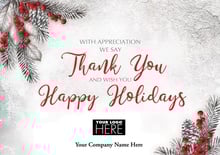 With Gratitude Holiday Logo Cards