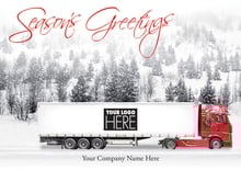 On the Road Transportation Holiday Logo Cards