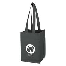 Non-Woven 4 Bottle Personalized Wine Tote Bag