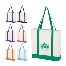 Imprinted Non-Woven Tote Bags with Trim Colors