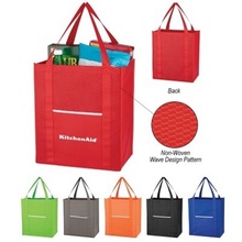 Non-Woven Wave Custom Shopper Tote Bags