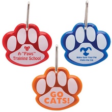 Paw Shaped Reflective Logo Collar Tags