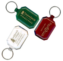 Personalized Gem Cut Keytags