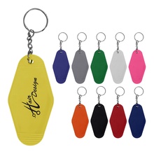 Retro Motel Style Key Rings with Imprint