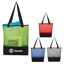 Sheer Mesh Pinstripe Custom Tote Bags