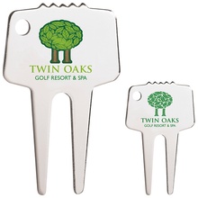 Personalized Silver-Tone Divot Repair Tools