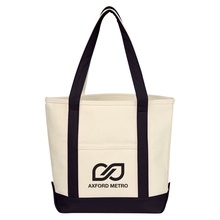 Small Heavy Cotton Canvas Boat Tote Bag