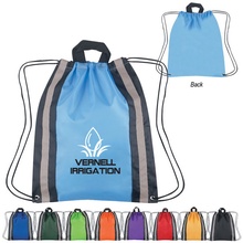 Small Reflective Logo Drawstring Backpacks