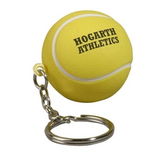 Printed Tennis Ball Stress Reliever Key Chain