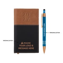 Regatta Horizons Pocket Calendar - 2027 with Celena Stylus Soft Touch Copper Pen