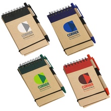 Think Green Recycled Promotional Notebook & Pen