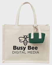 Mini Recycled Cotton Tote Bag with Charm