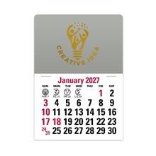 2-Color Stick Up Grid, English (14-Month) Rectangle Shape - 2027