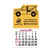 2-Color Stick Up Grid, English (14-Month) Wrecker Shape - 2027