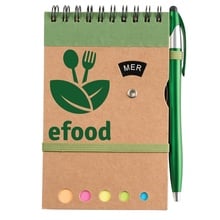 Jot & Go 3.75 x 5.75 Cardboard Spiral Journal with Pen