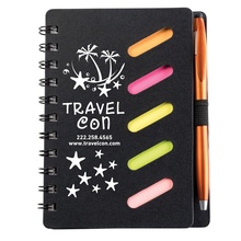 Scribbly 4.8 x 6.1 Cardboard Spiral Journal with Pen - Unlined