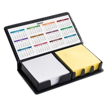 Leatherette Flip-Top Calendar Box with Dual Notes