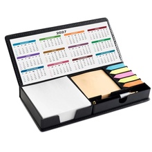 Leatherette Flip-Top Calendar Box with Pen