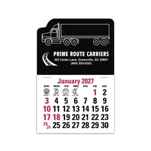 2-Color Stick Up Grid, English (14-Month) Left-Facing Tractor Trailer - 2027
