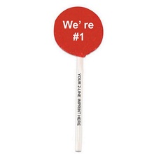 We're #1 Lollipops with Imprinted Sticks